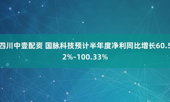 四川中壹配资 国脉科技预计半年度净利同比增长60.52%-100.33%