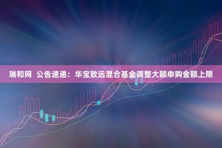 瑞和网  公告速递：华宝致远混合基金调整大额申购金额上限