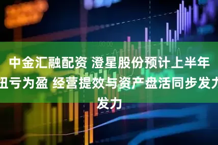 中金汇融配资 澄星股份预计上半年扭亏为盈 经营提效与资产盘活同步发力